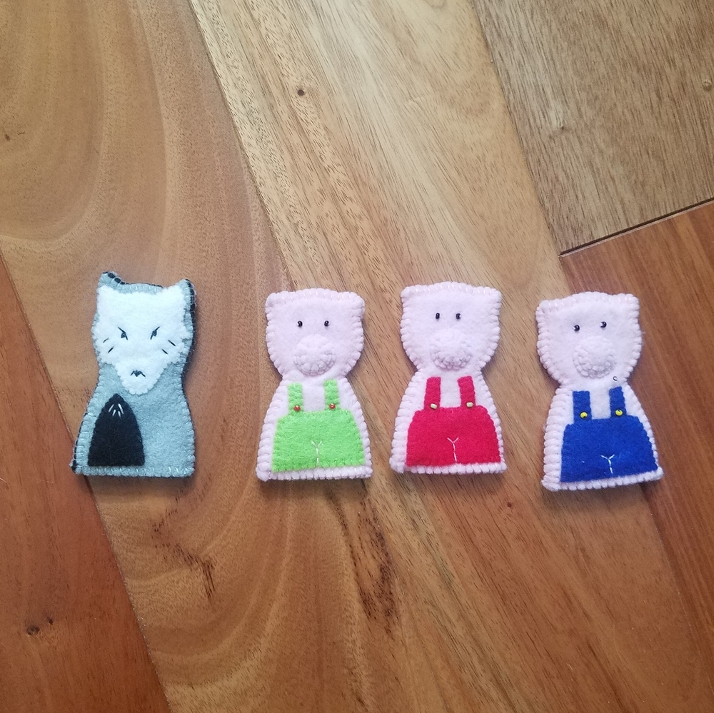 Montessori Style Felt Finger Puppet Set Kids Imaginary Play Storytime